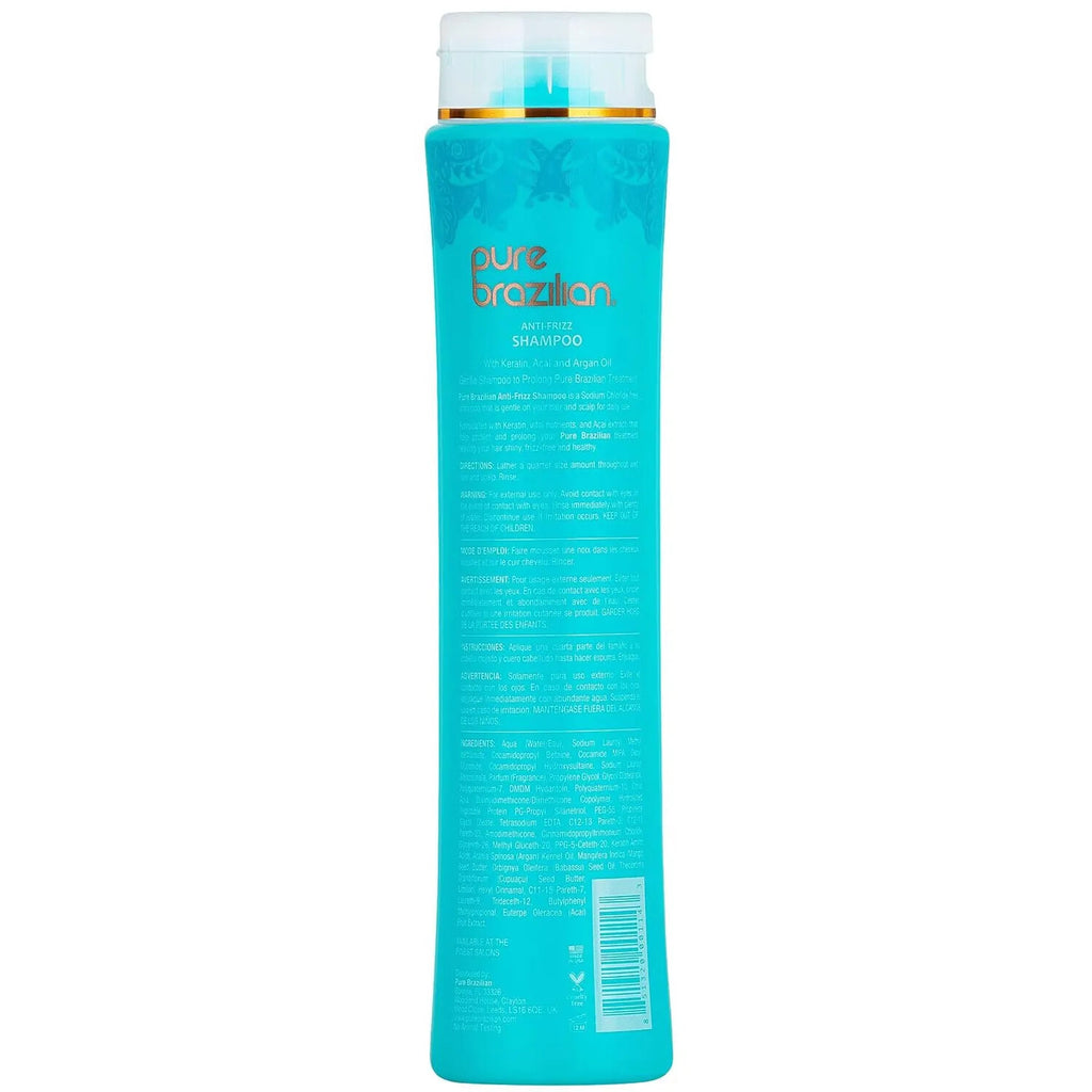 Pure Brazilian Anti-Frizz Shampoo 13.5oz Smooth & Shine Hair Care