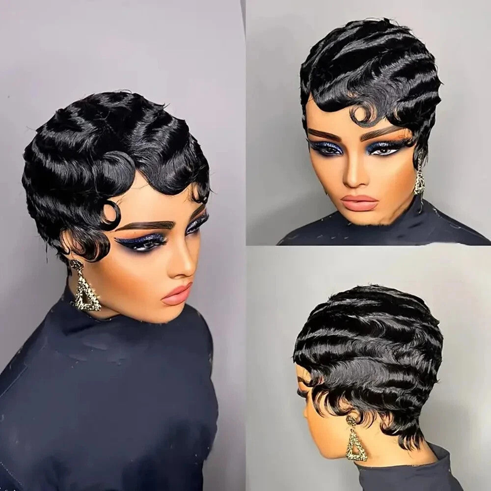 Short Human Hair Wigs for Women - Ocean Wave Pixie Cut & Short Styles