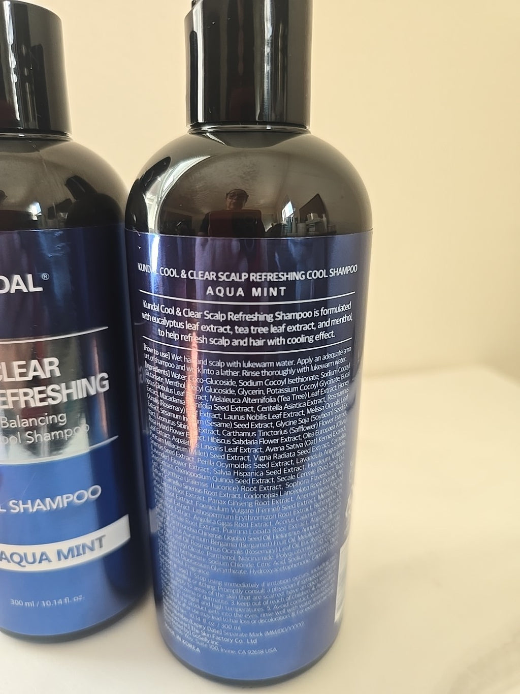 KUNDAL Cooling Aqua Mint Scalp Refreshing Shampoo for Hair - 2 x 300ml