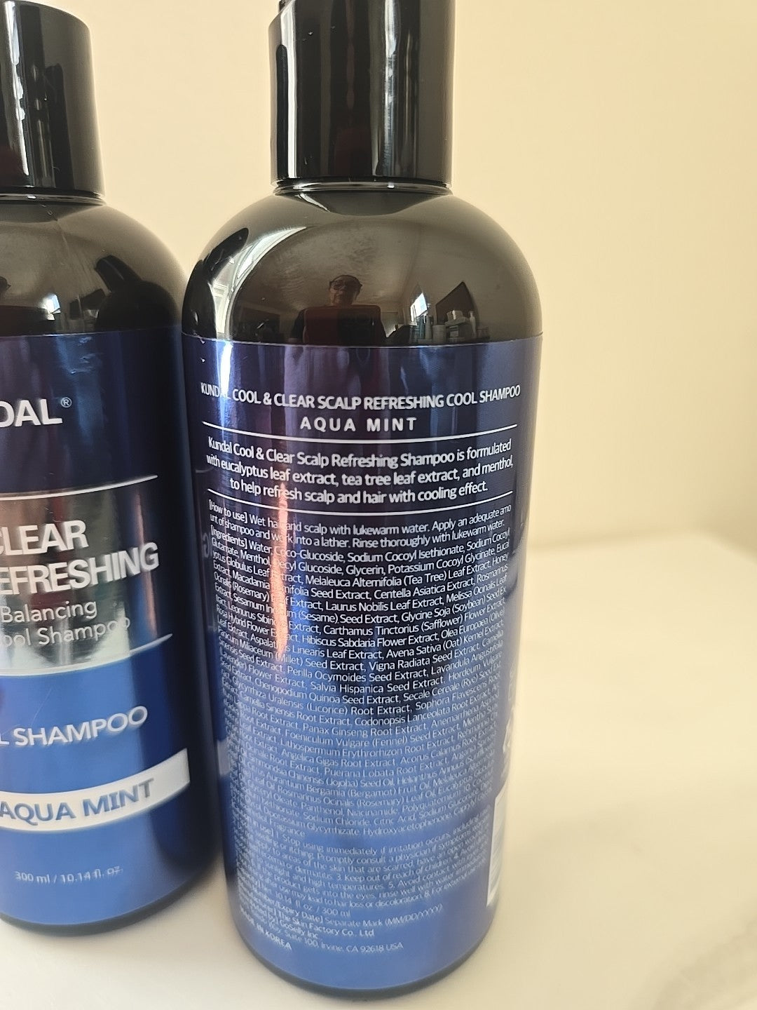KUNDAL Cooling Aqua Mint Scalp Refreshing Shampoo for Hair - 2 x 300ml