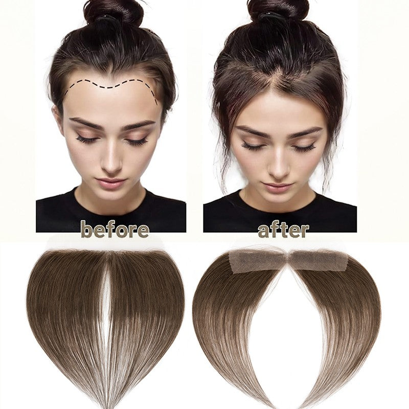 Human Hair Topper with Lace Front for Thinning Hair - Full Lace Hairpiece