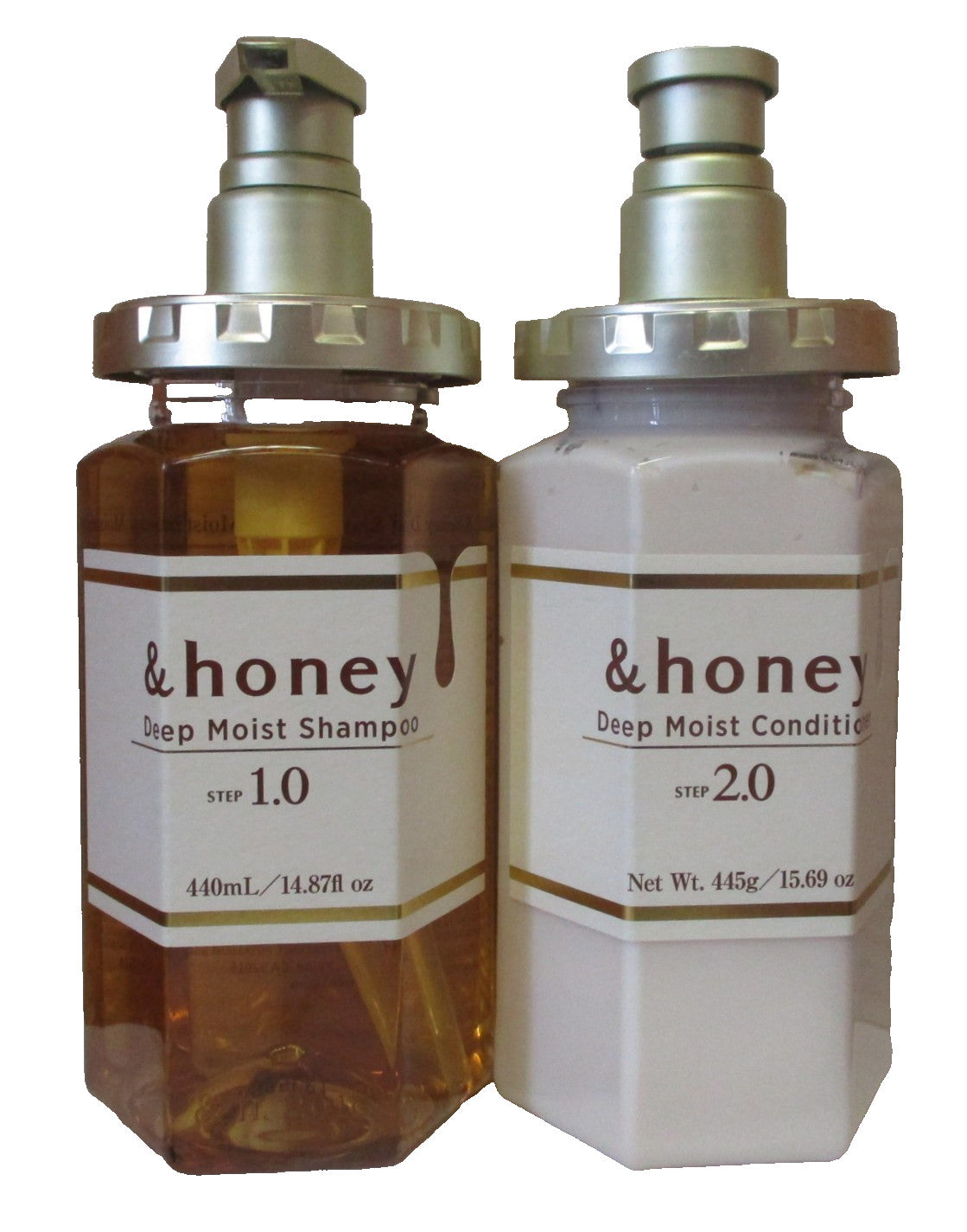 & Honey Deep Moist Shampoo & Conditioner Duo Set - Made in Japan, Hydrating Hair Care