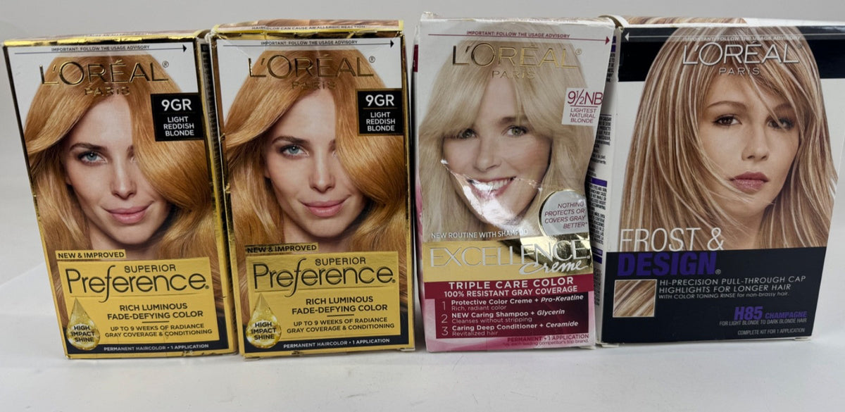 4-Pack Hair Dye Kit - L'Oréal Paris Superior Preference Fade-Defying Permanent Color