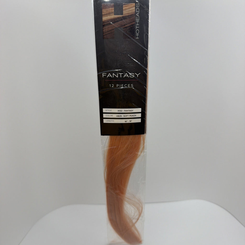 Tape-In Hair Extensions Soft Peach 16-18 Inches - 12 Pieces Natural Remy Human Hair