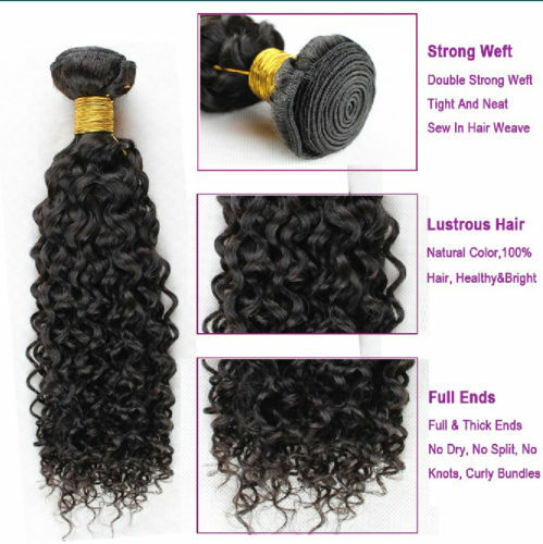 Remy Human Hair Bundle - Unprocessed Brazilian Virgin Curl Hair, Multiple Lengths