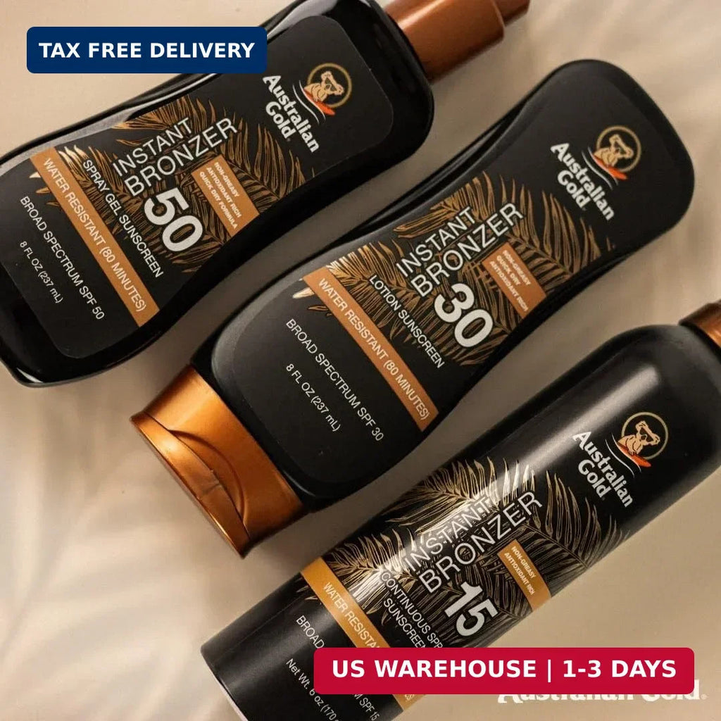 SPF 50 Sunscreen Spray Gel with Instant Bronzer - Water Resistant Moisturizing Sun Protection 8oz
