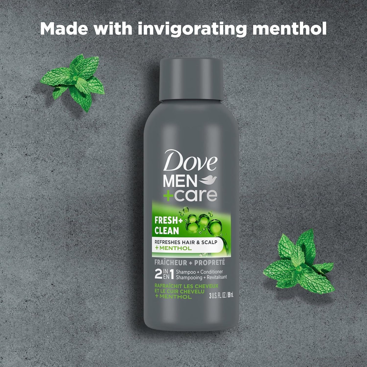 Men's Caffeine Infused 2-in-1 Strengthening Shampoo & Conditioner - 3 Fl Oz