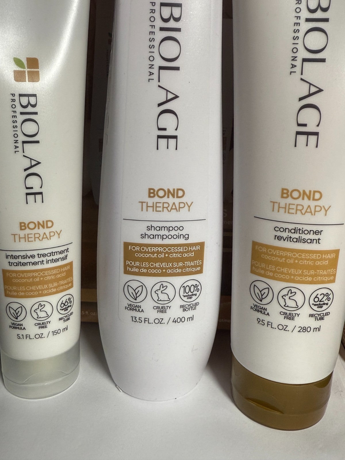 Biolage Bond Therapy Hair Care Set Shampoo Conditioner & Treatment