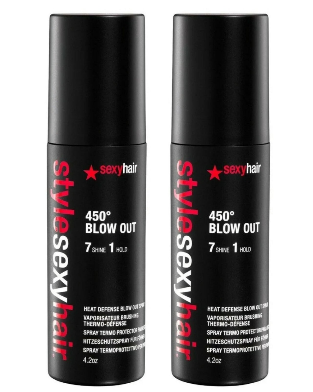 Heat Protectant Spray for Blow Drying - Shine & Hold, 2 Pack
