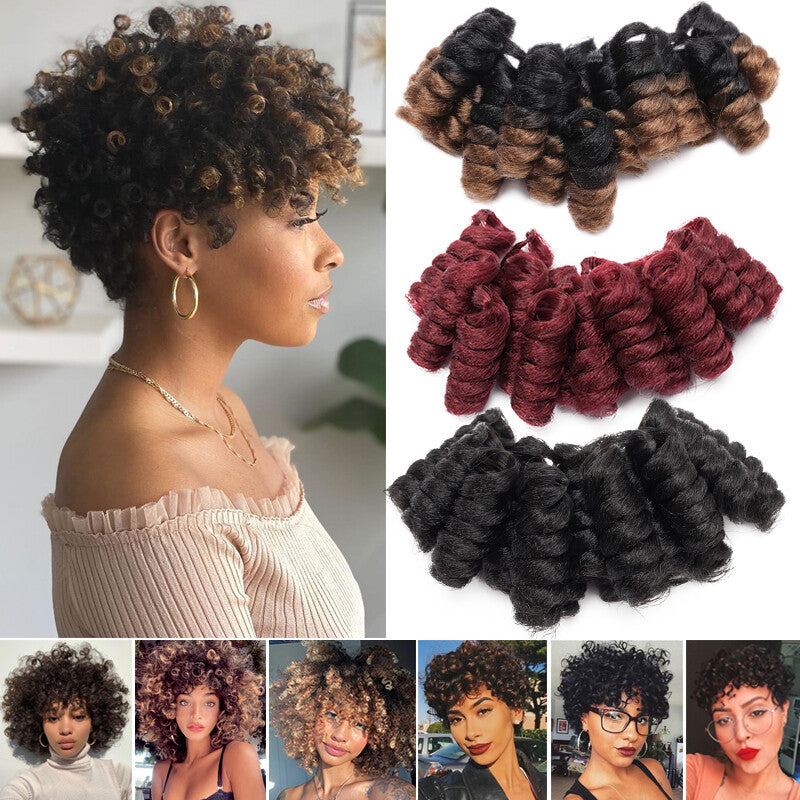 Natural Short Jamaican Bounce Crochet Hair Extensions Spring Braid