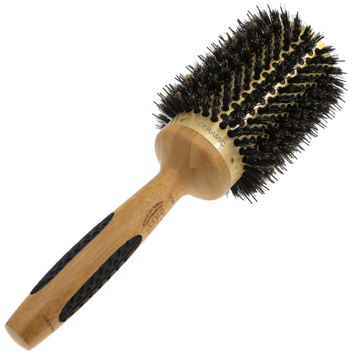 Small Hair Brush with Natural Bristle & Nylon Pins for Styling