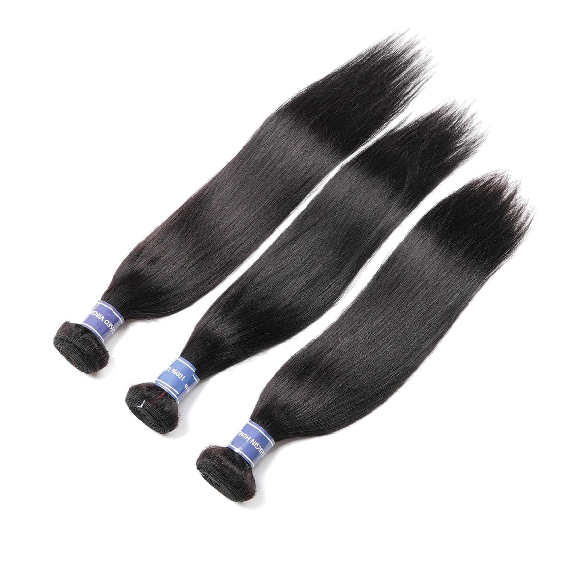 12A Human Hair Bundles - 3 Straight Brazilian Virgin Hair 14-18 Inch