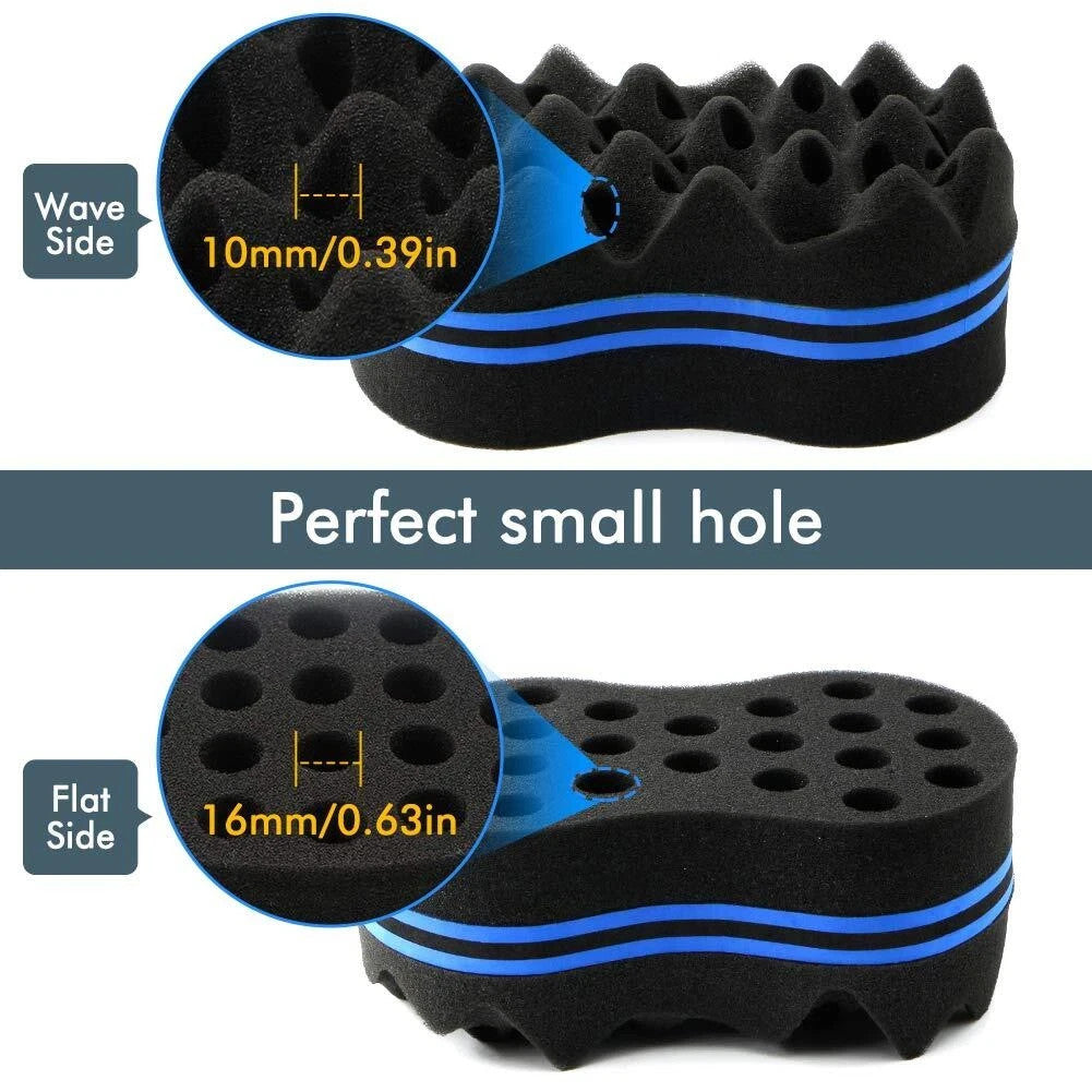 2 Black Curl Definition Sponges for Afro Hair - Texturizing & Styling