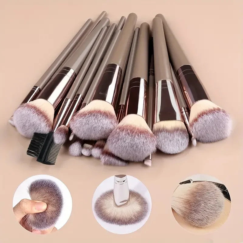 Makeup Brush Set 3-20Pcs Soft Fluffy Face Eye Cosmetic Tools Hypoallergenic