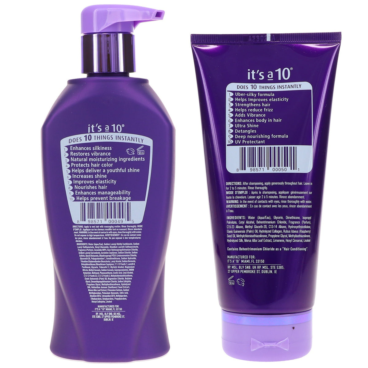 Silk Express Hair Shampoo & Conditioner Set - 10 oz & 5 oz Combo Pack
