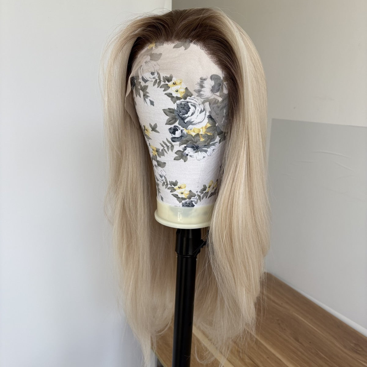 Long Blonde Synthetic Lace Front Wig - Highlighted, Straight, Heat-Resistant, 13x4