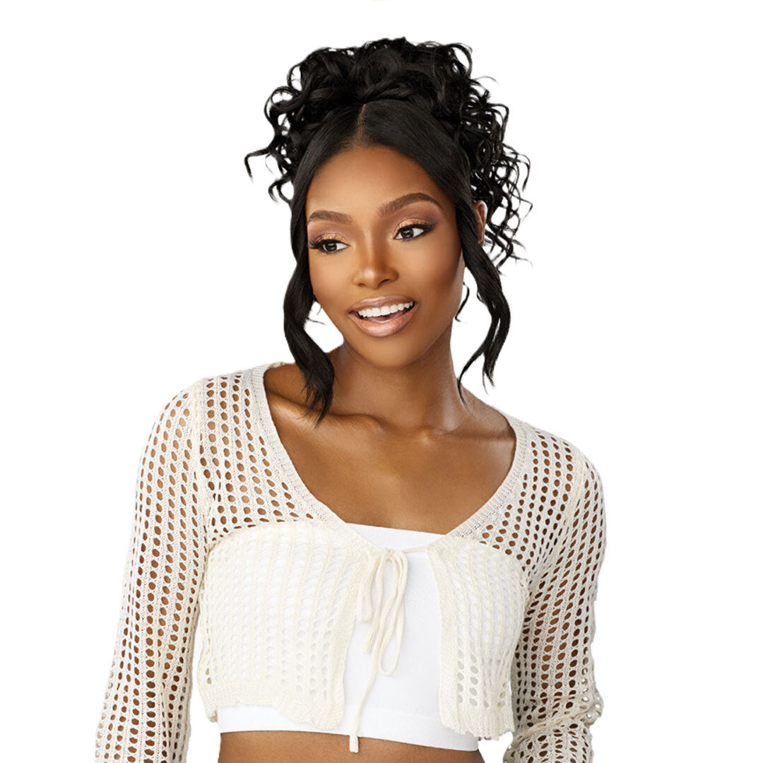 Synthetic Lace Parting Updo Wig Piece - Natural Look & Easy Style