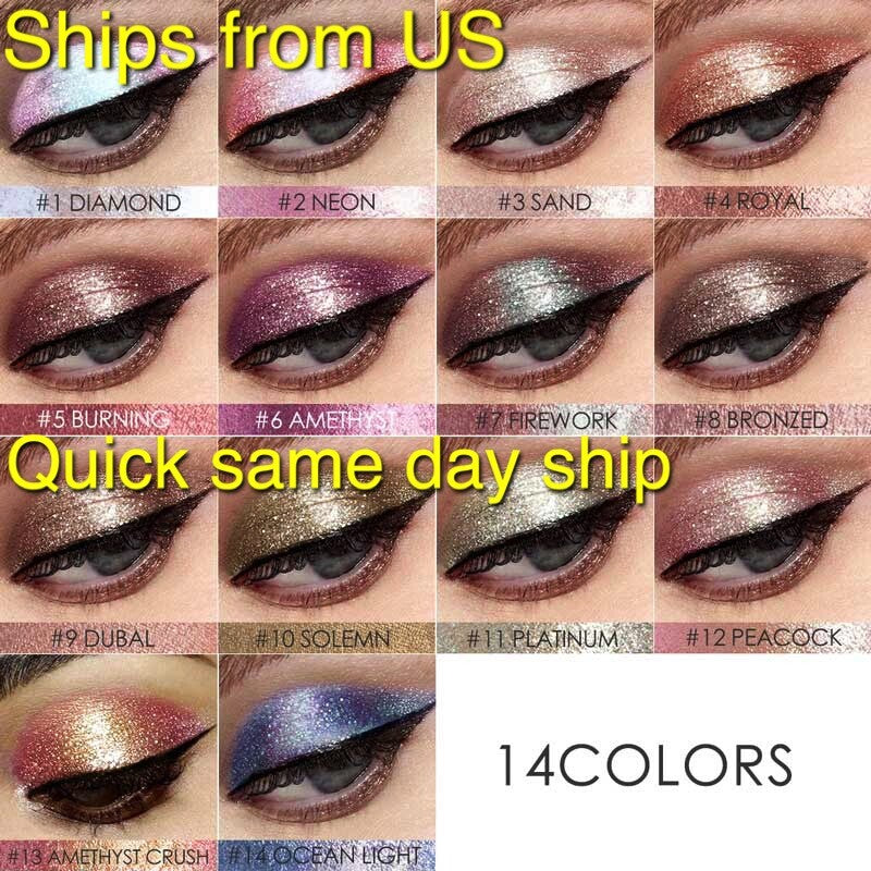 Liquid Eyeshadow Glitter & Glow Waterproof Eye Makeup - Multiple Shades