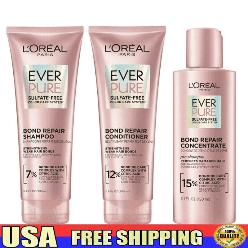 Sulfate-Free Bond Repair Shampoo and Conditioner Set for Damaged Hair