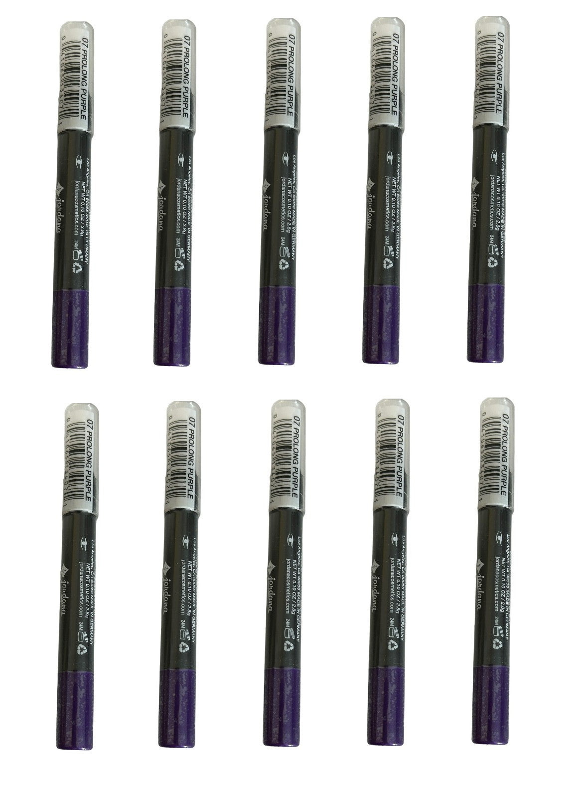 12 Hour Waterproof Eyeshadow Pencil Set - Prolong Purple - 10 Pieces