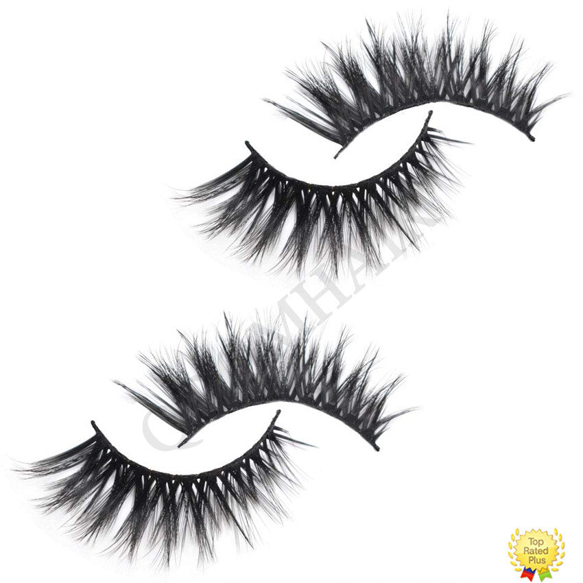 False Eyelashes 3D Mink Fluffy Long Thick Eye Lashes - Black, 5 Pairs
