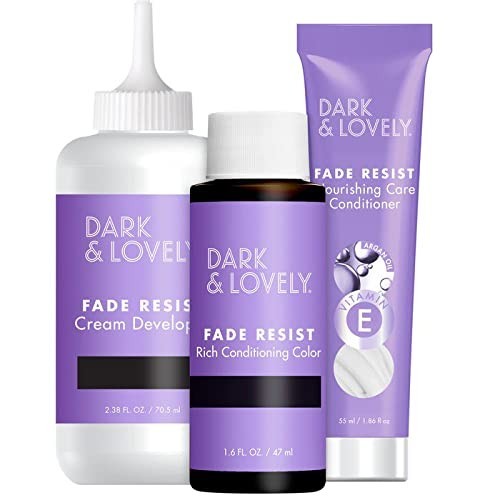 Fade-Resistant Natural Black Hair Color Pack of 4 Long-Lasting Shine