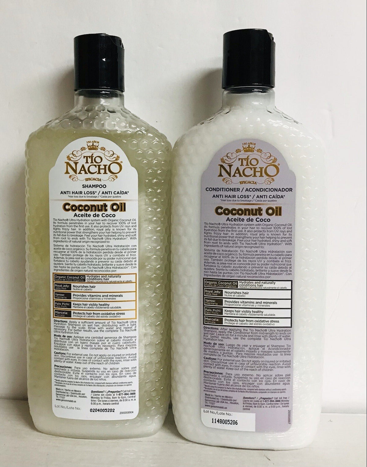 Coconut Oil Shampoo & Conditioner Set with Royal Jelly - Ultra Hydration