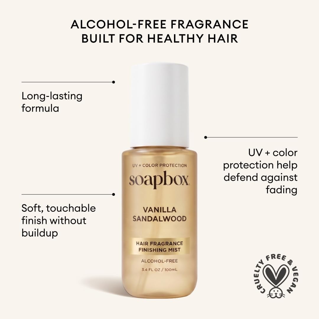 Vanilla Sandalwood Hair Perfume - Long-Lasting Fragrance Mist for All Hair Types