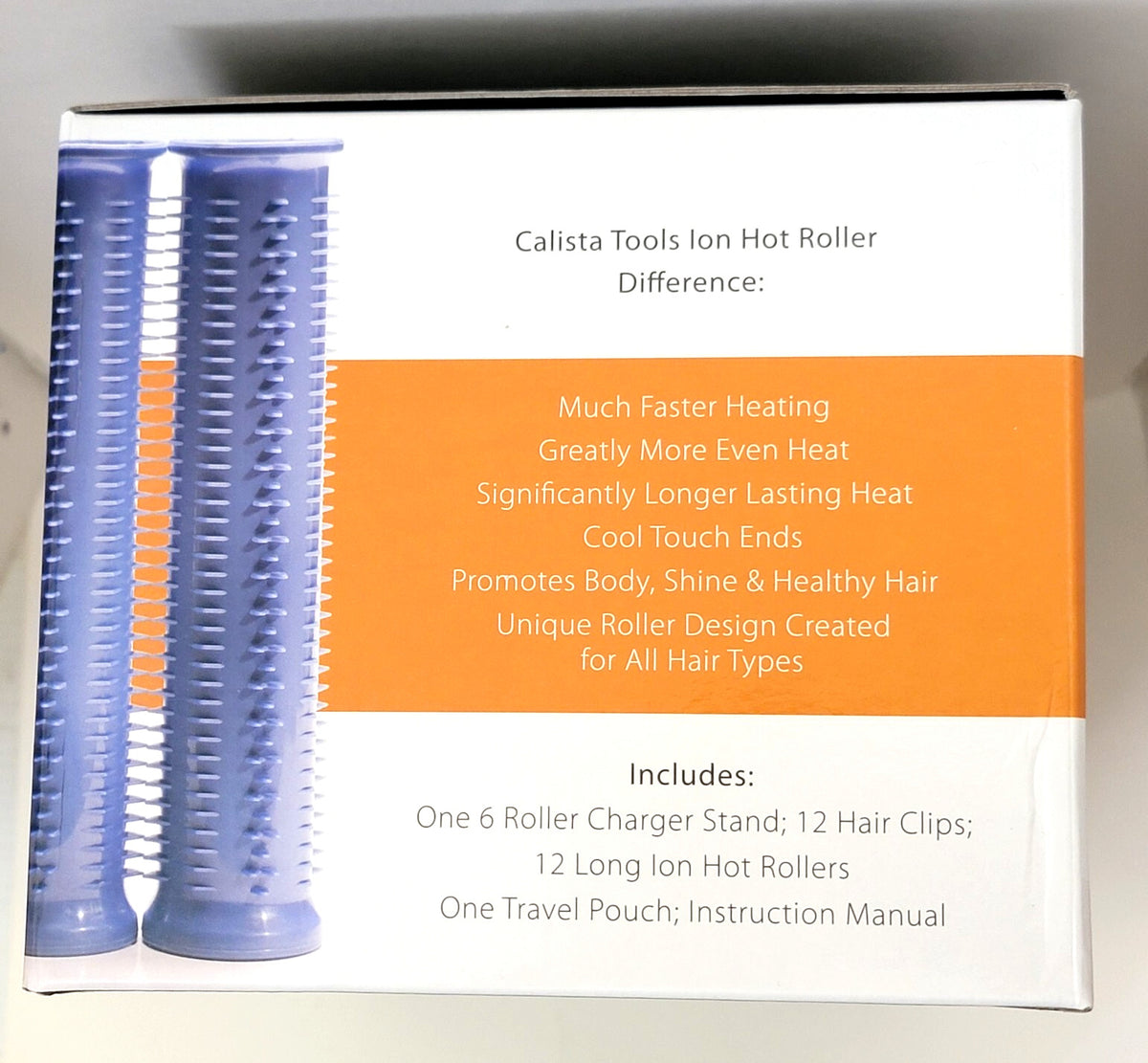 Calista Tools Ion Hot Rollers Long Length Styling Set with 12 Rollers & Clips