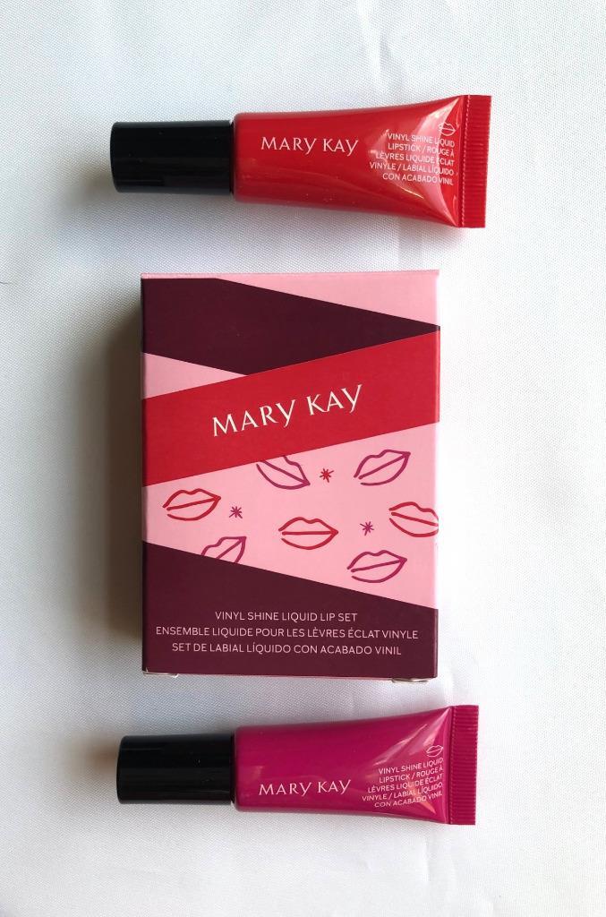 Mary Kay Vinyl Shine Liquid Lip Set - Luminous Red & Vivid Berry