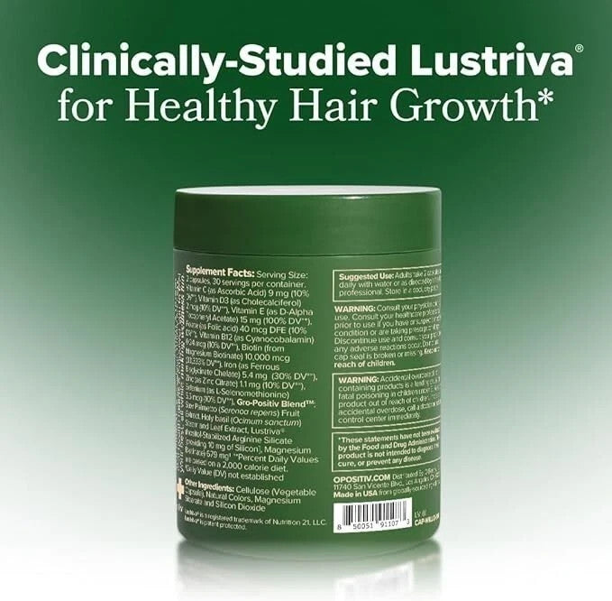 Hair Growth Support Capsules for Women - Thicker, Fuller Hair, 60 Count