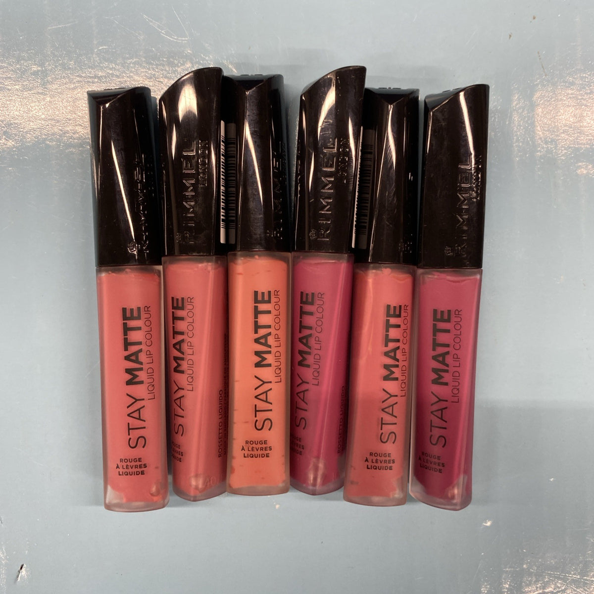 Rimmel Stay Matte Liquid Lip Color – 6x Set, Random Colors, 0.21 fl oz Each