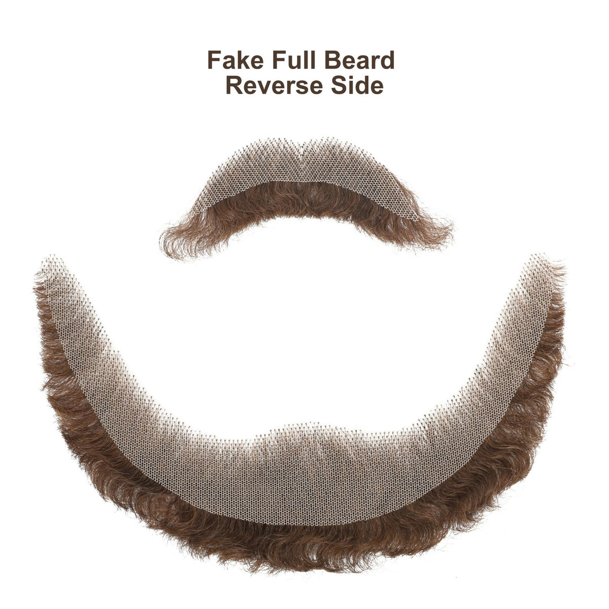 Realistic Human Hair Fake Beard & Mustache Set for Cosplay & Costume