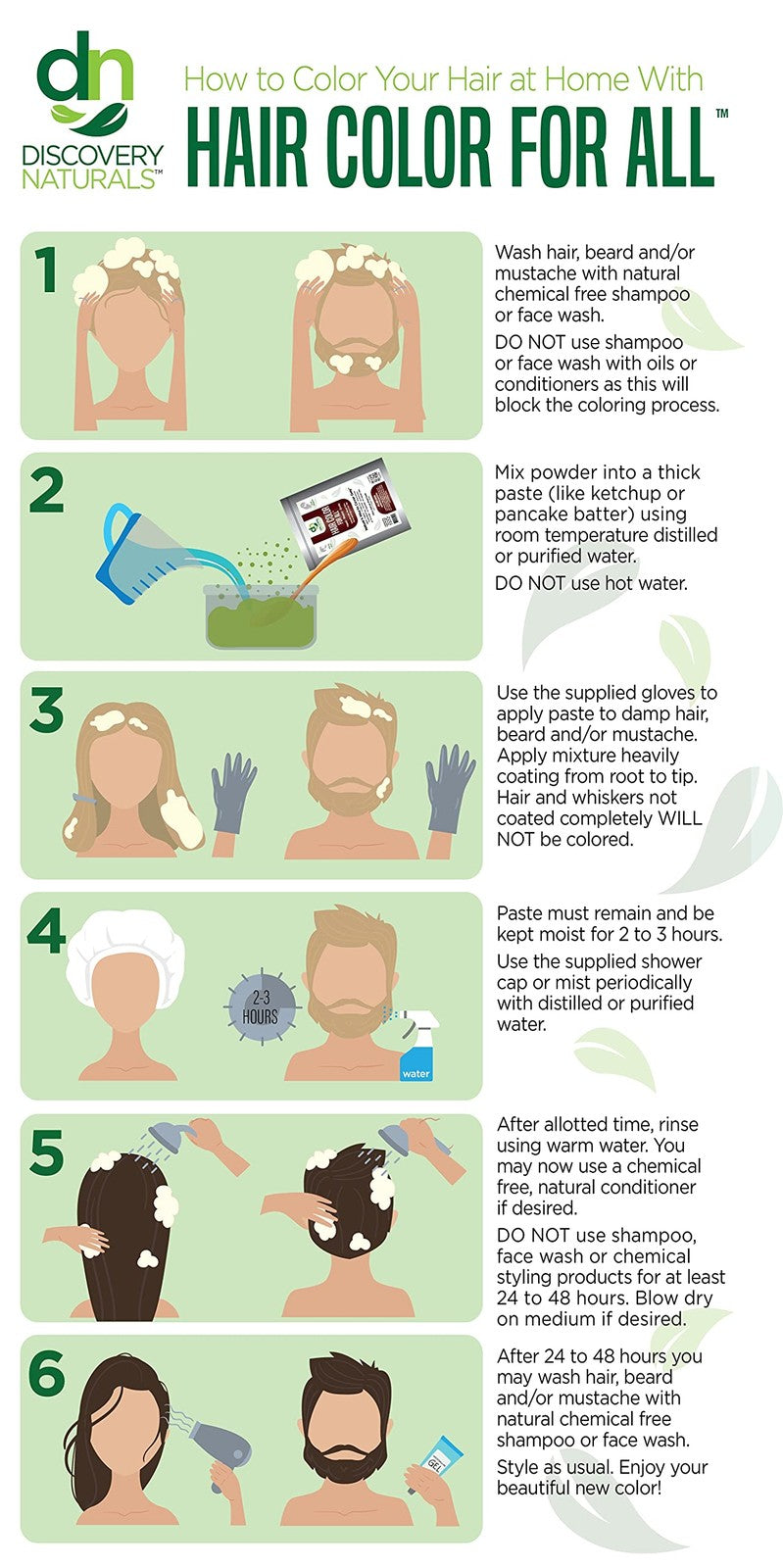 Natural Black Henna Hair Dye Kit for Gray Coverage & Herbal Color