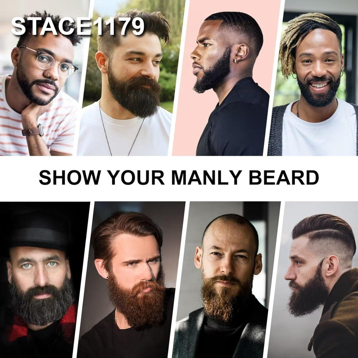 Premium Beard Growth Kit with Biotin Oil and Professional Massager