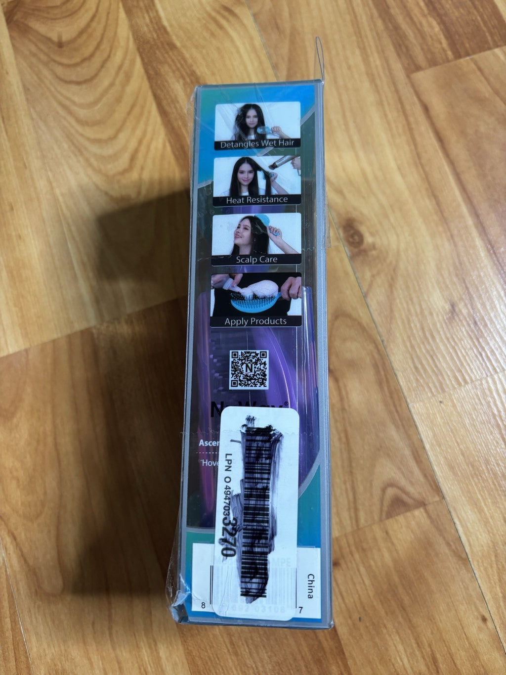 Travel Hair Brush with Venting Detangler - Purple Fast Dry Hair Styling Tool
