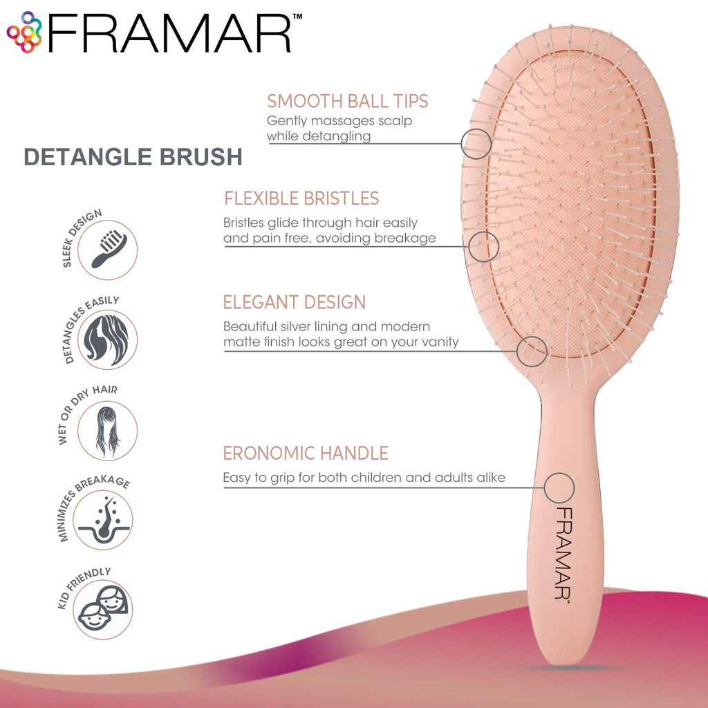 Detangling Hair Brush for Curly & Wet Hair - Tangle Free Styling Tool