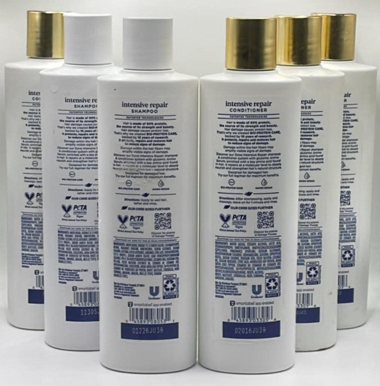 6-Piece Dove Intensive Repair Shampoo & Conditioner Set - Damage Therapy, 12 fl oz