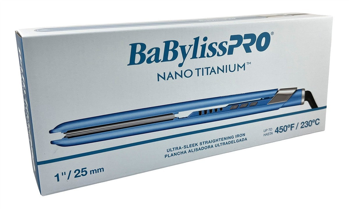 Babyliss Pro Nano Titanium 1-Inch Hair Straightening Iron - Fast Heat-Up