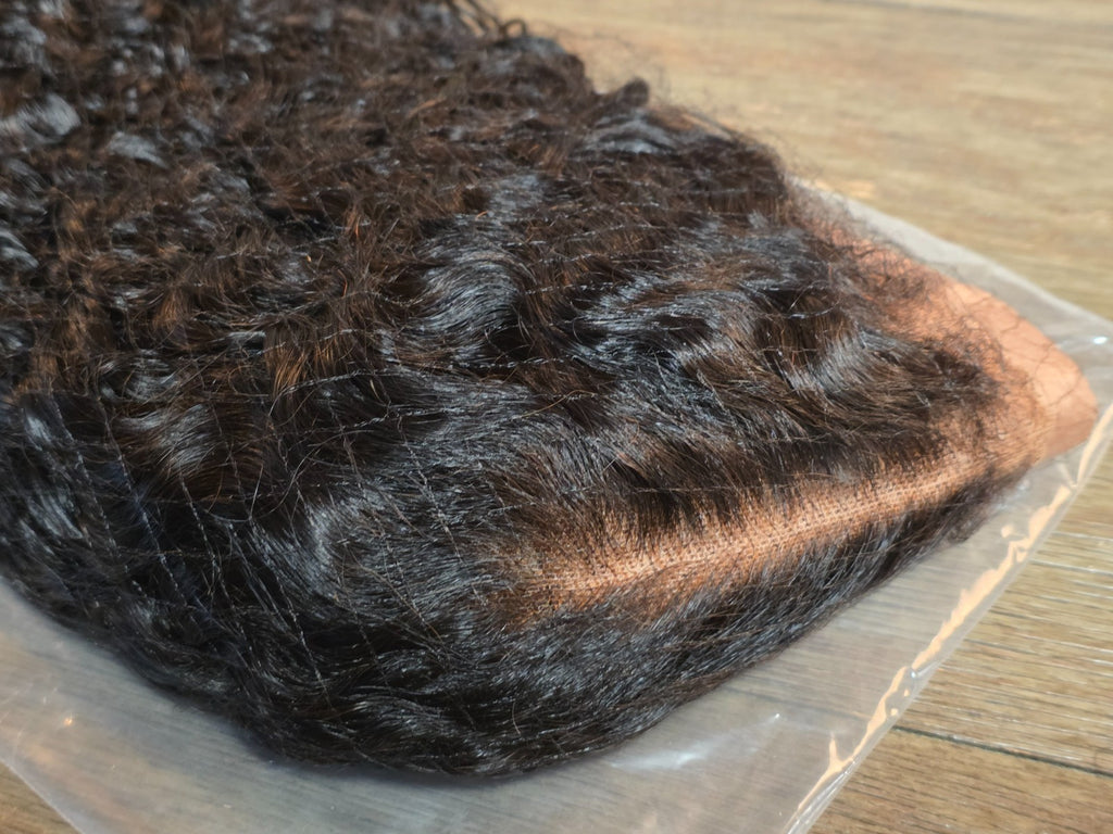 20 Inch Jerry Curly Lace Wig with 7x5 Lace Area and Accessories - Black