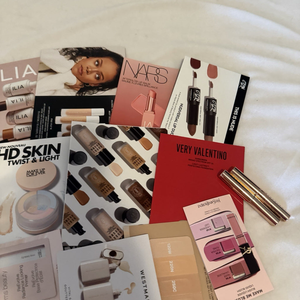 Makeup Foundation Sampler Lot – 19 Pcs Including Brow Gel (Sephora, Fenty, Anastasia)