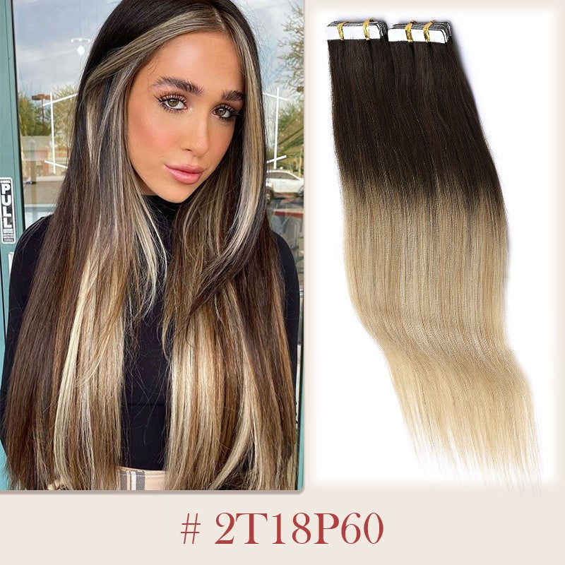 100g Invisible Tape-In Hair Extensions Remy Human Hair Full Head Thick