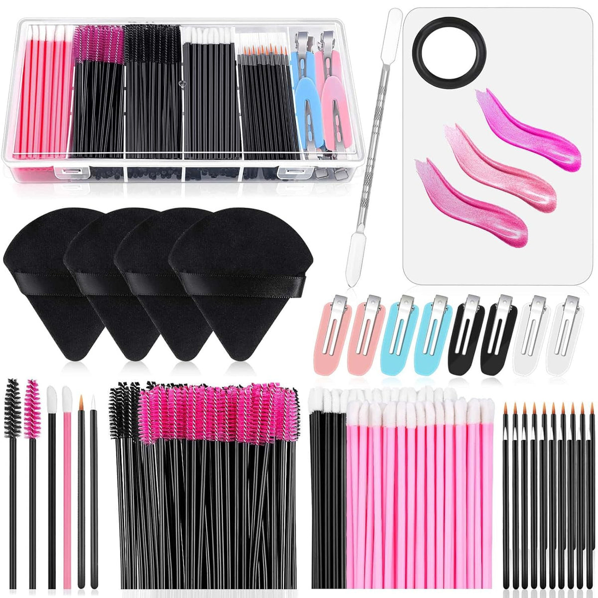 Disposable Makeup Applicator Kit – 234 Pcs Hygienic Wand, Lip & Puff Set