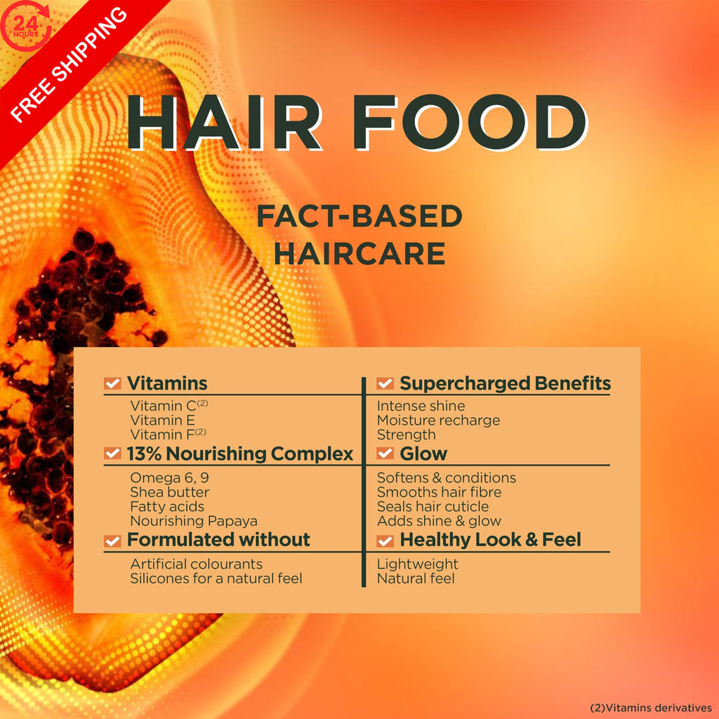 Garnier Hair Food Papaya 3-in-1 Nourishing Hair Mask & Leave-In Treatment - 13.19 Fl Oz