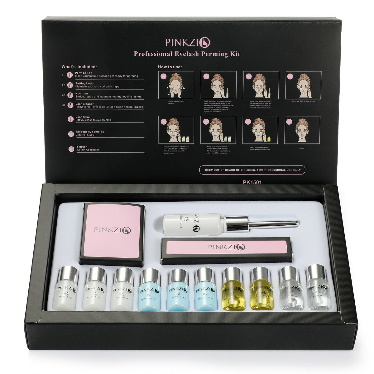 Professional Eyelash Perm Kit for Lash Lift & Curling - Pinkzio