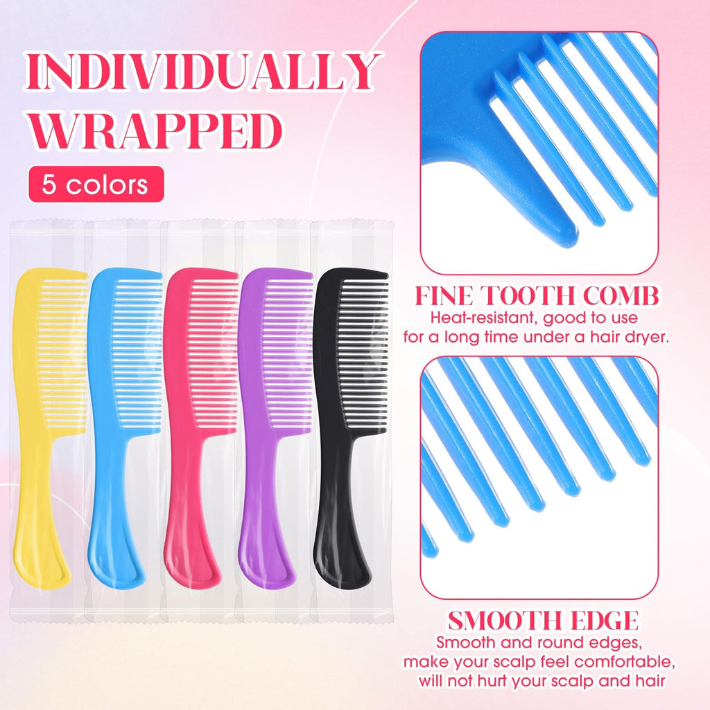 Bulk Plastic Hair Combs Set 15cm Travel Pocket Comb for Women & Men