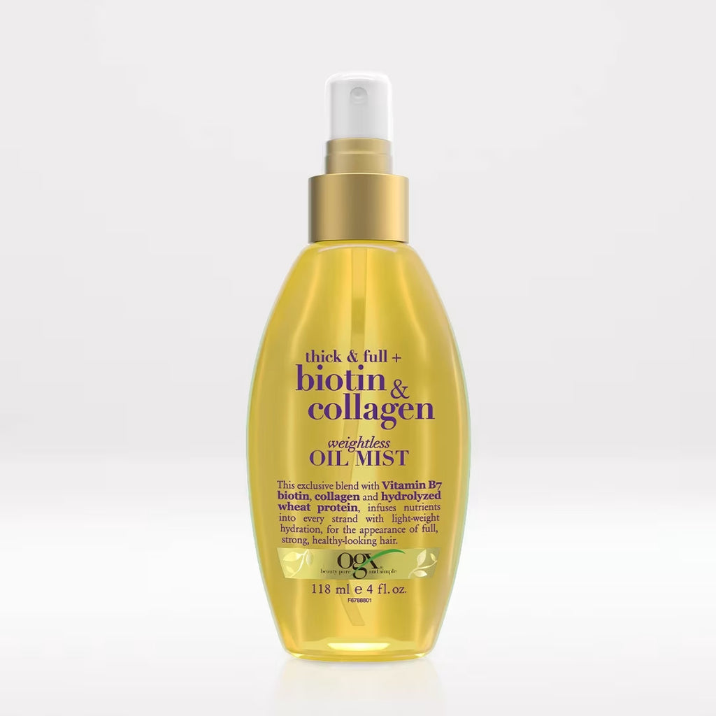 Hair Growth Oil Mist with Biotin & Collagen - Thicker Fuller Hair 4oz