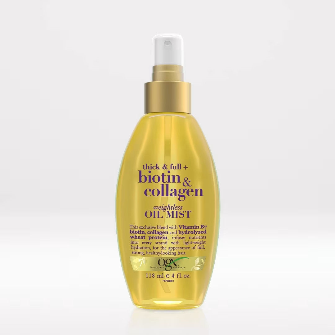 Hair Growth Oil Mist with Biotin & Collagen - Thicker Fuller Hair 4oz