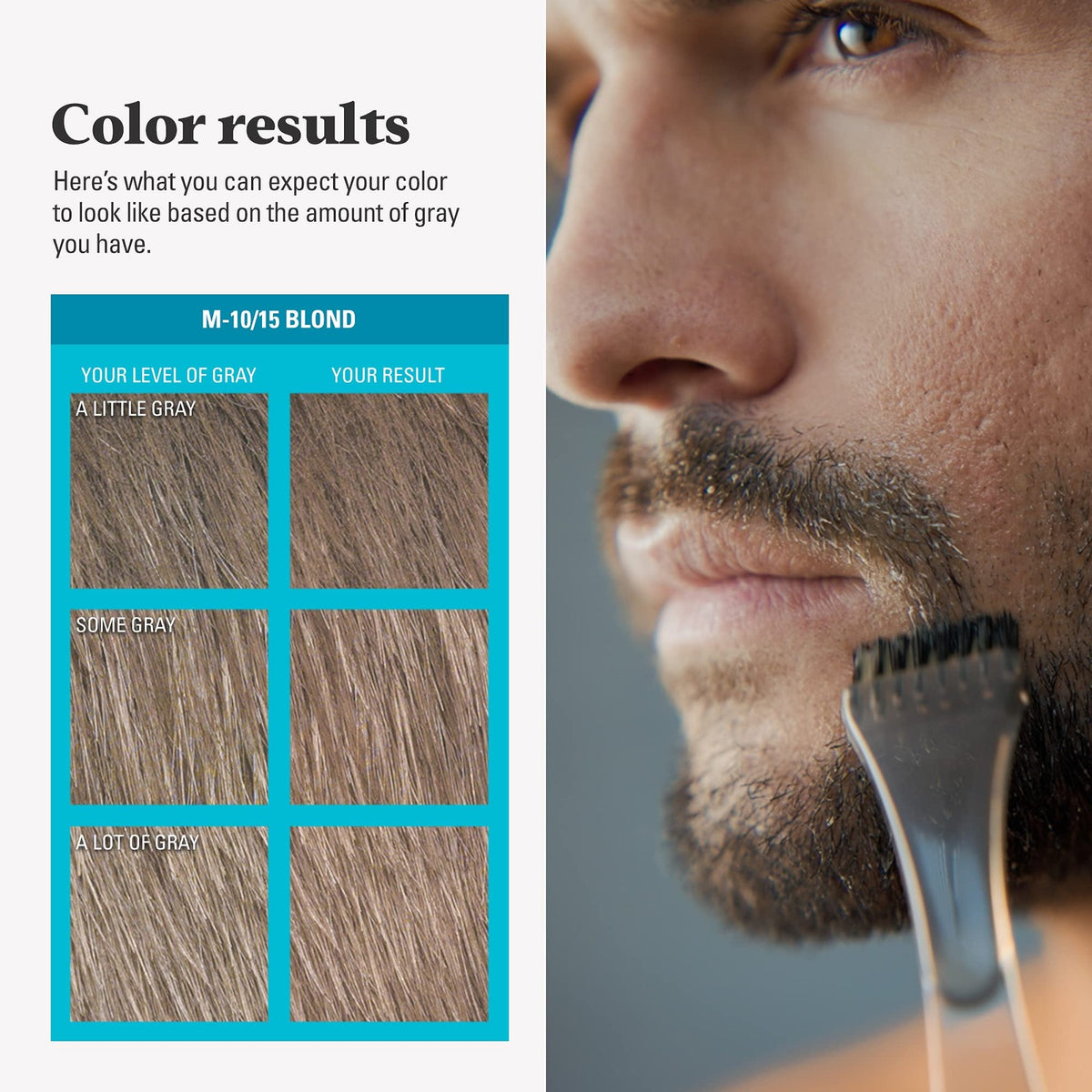 Men's Beard & Mustache Dye Kit with Brush - 12 Shades, Keratin & Natural Oils