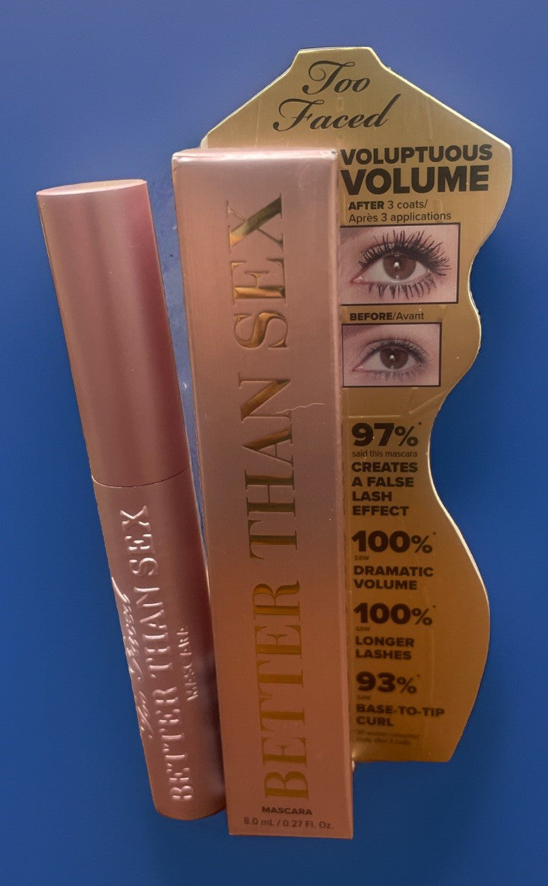 Too Faced Better Than Sex Mascara Black 0.27 Fl oz Full Size - New